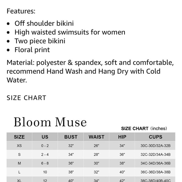 Bloom Muse Two Piece High Waist Floral Bikini Set - Picture 5 of 5